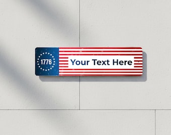 Letrero metálico personalizado del 250 aniversario del 4 de julio, agregue su foto, logotipo o texto, 5 opciones de diseño, decoración del 4 de julio de EE. UU., letrero de pared, hecho en EE. UU.