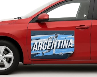 Argentina Car Magnet Sign by ST | Soccer Country Magnet | 10"x20" Car Door Sign | Multiple Sizes | Made in USA, FIFA World Cup Vehicle Decal
