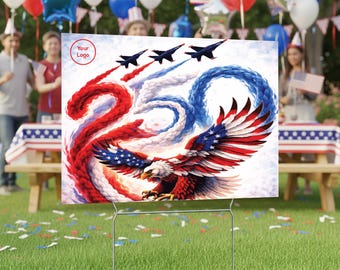 Letrero personalizado para jardín del Día de la Independencia 250 con estacas de metal, decoración patriótica para el césped del 4 de julio, letrero festivo de EE. UU. para jardín, Mad in USA