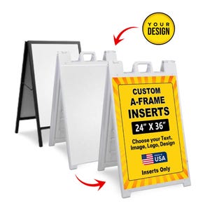 Benutzerdefiniertes A-Rahmen-Schild, personalisiertes Gehwegschild mit Ihrem Fototext-Logo, Sandwich-Brett-Schild 24x36-Druckplatten, Außenschild, USA