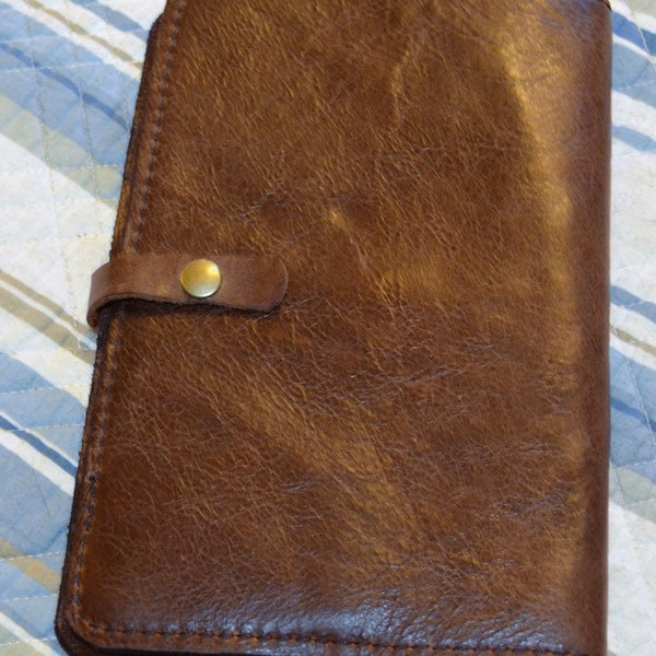 Leather A5 Journal Cover A5 Journal Installed 2 Pen Holder Slots 2 Business Card Pockets Standard A5 Refills Will Fit it