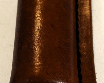 Handmade Brown Leather Bic Lighter Sleeve. Case Only lighter Not Included.