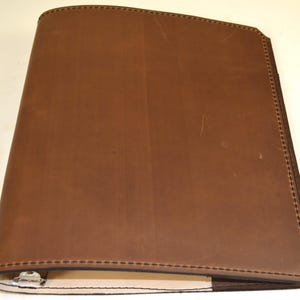 Cuaderno de anillas de cuero Crazy Horse hecho a mano: Anillas reemplazables