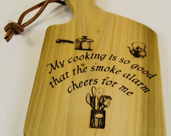 Popular Charcuterie Board "My Cooking Is So Good That My Smoke Alarm Cheers For Me" Wall Decoration.