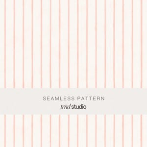 Pink Watercolor Stripe Seamless Pattern | Vintage Cottagecore Spring Summer Design (PNG Digital Download)