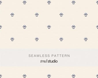 Minimalist Nautical Seamless Pattern | Classic Mediterranean Coastal Design (PNG Digital Download)