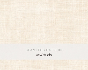 Neutral Linen Texture Seamless Pattern in Soft Cream | Modern Minimal Design (PNG Digital Download)