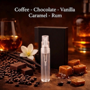 Midnight Roast Parfüm-Probe | Kaffee Schokolade Rum Vanille Duft (3ml)