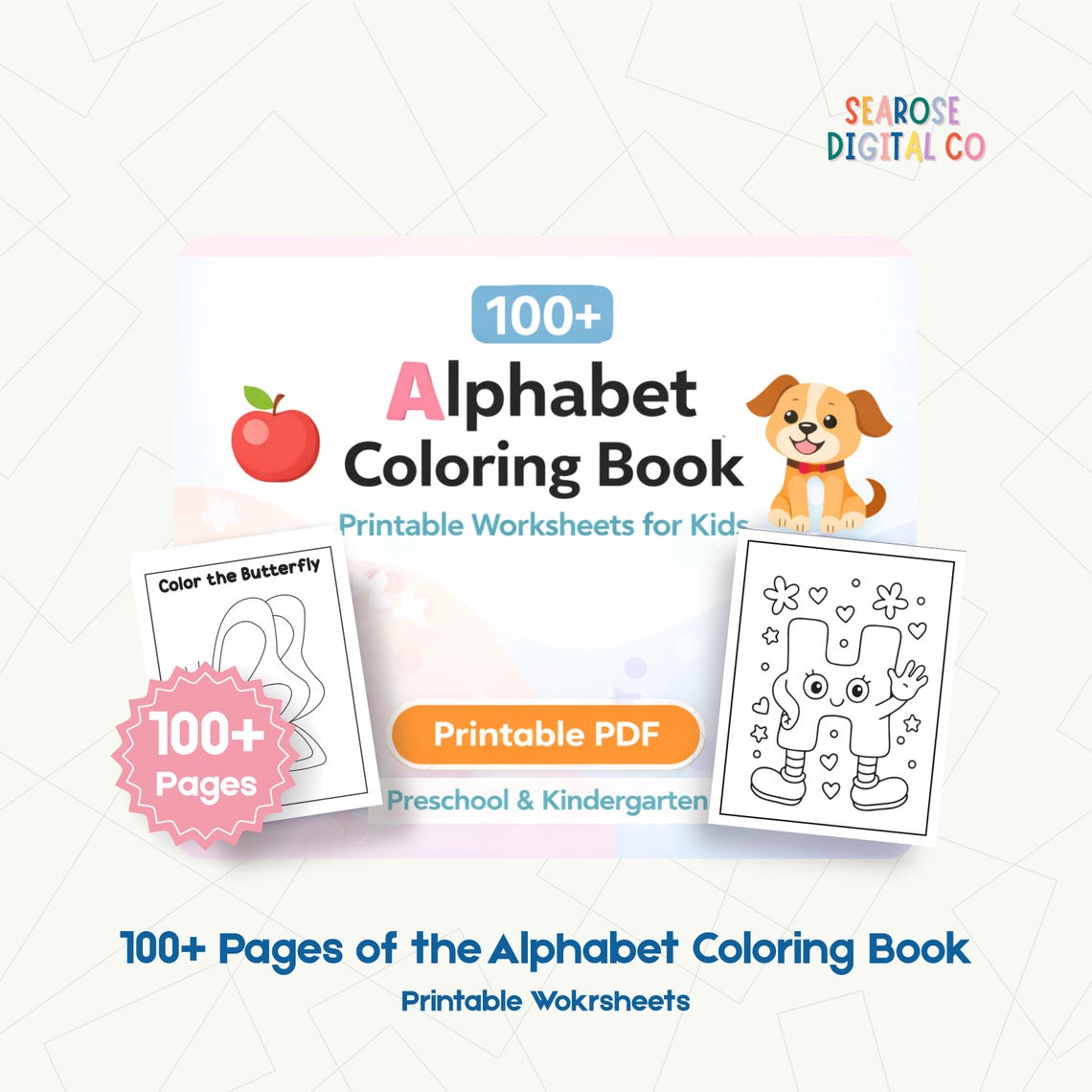 100+ Alphabet Coloring Book Printable Worksheets for Kids, Preschool ...