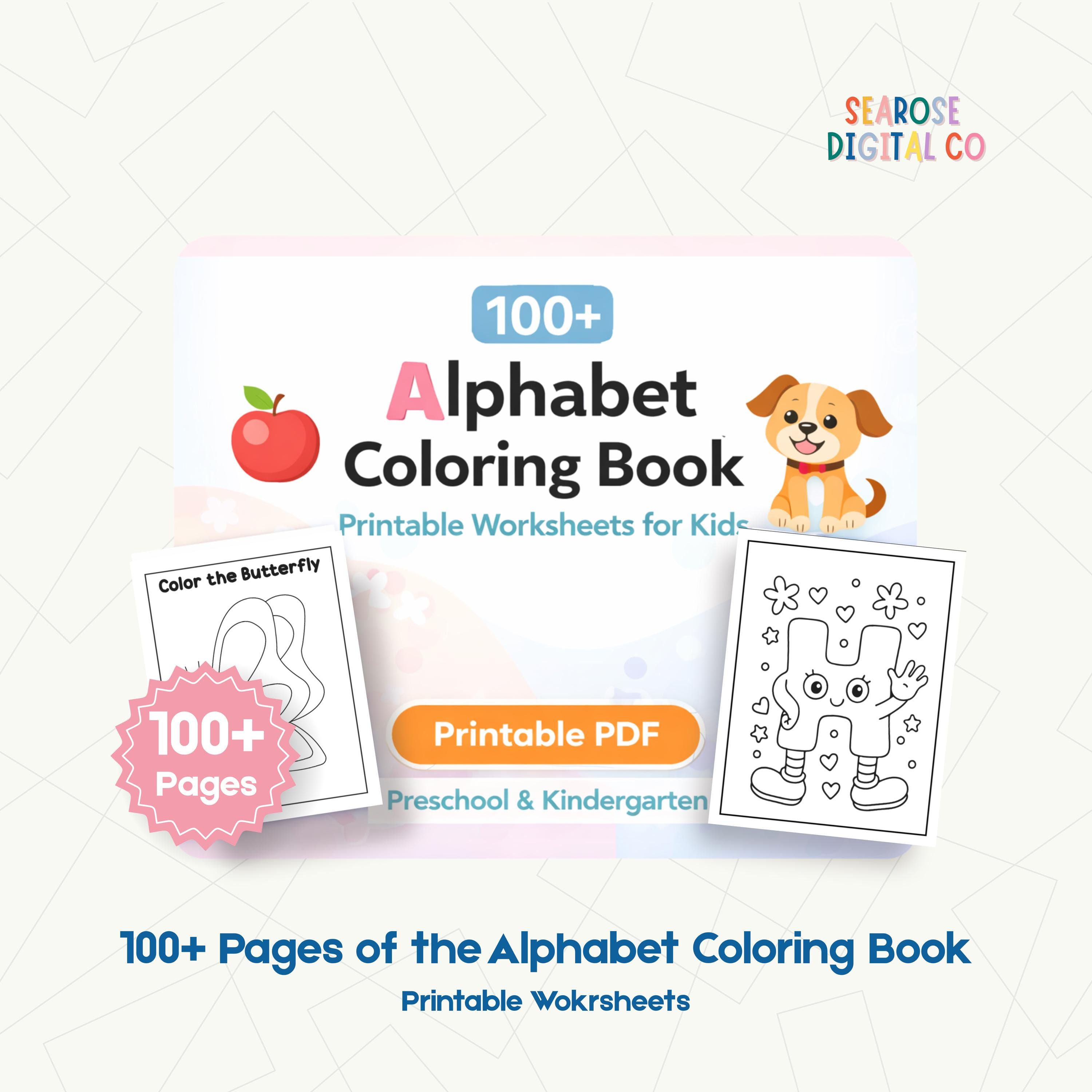 100+ Alphabet Coloring Book Printable Worksheets for Kids, Preschool ...