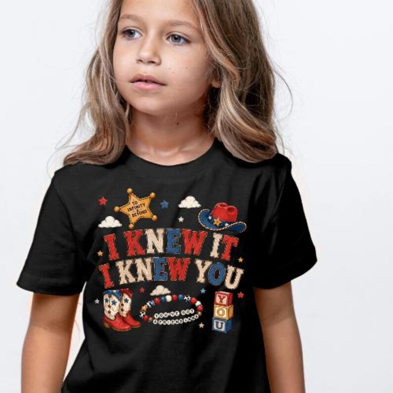 Retro Toy Story 5 PNG, ich wusste es, ich kannte Sie PNG, Western Cowgirl Stiefel, Freundschaft Armband Shirt Design, Disney Trip 2026 Sublimationsdatei Bild 5