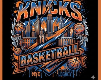 ニックス バスケットボール PNG – ニューヨーク バスケットボール ストリートウェア デザイン、ヴィンテージ スポーツ シャツ 昇華プリント PNG デジタル ダウンロード
