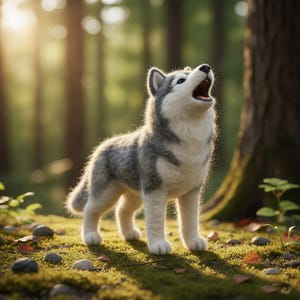 Needle Felted Husky/Wolf Figurine | Handmade Wool Dog Art | Pet Memorial, Outdoor Adventure Decor, Dog Lover Gift