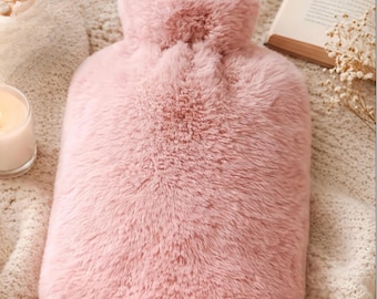 Pluszowy termofor 1L 2L z PVC, szczelny, ogrzewacz łóżka na skurcze i ból brzucha, miękki, zimowy termofor