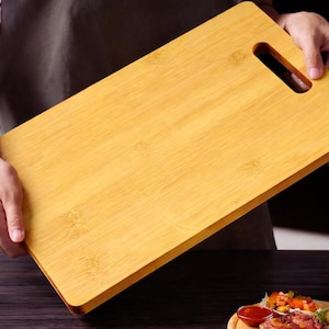 Bamboo Cutting Board Thick Wooden Chopping Board for Meat Vegetables Fruit Eco Friendly Kitchen Prep Board