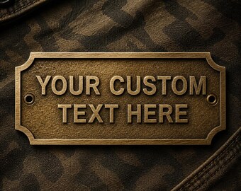 Personalized Brass Name Plate – Custom Engraved Metal Sign, Vintage Plaque
