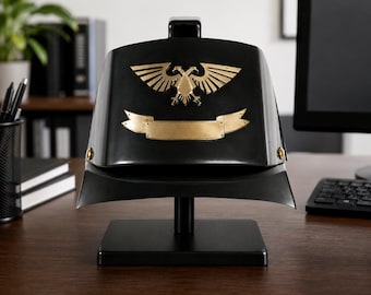 Roman Eagle Emblem Helmet – Antique-Style Leather & Brass Warrior Helmet for Collectors Cosplay
