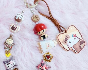 Adorable Kitty And Keychain With Little Figures