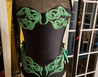 Custom Dance Costume in Black and Green