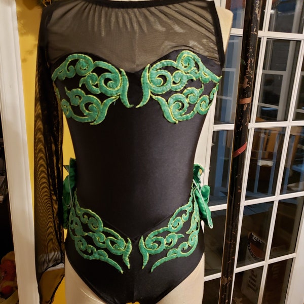 Custom Dance Costume in Black and Green