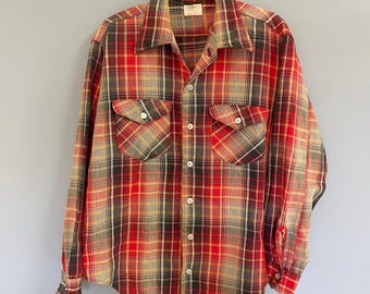 Vintage 80s Five Brother Distressed Flannel Shirt - Etsy