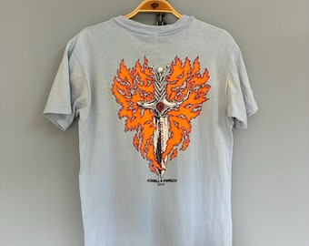 Vintage jaren 80 Powell Peralta Skateboard Guerrero Oldskate-T-shirt