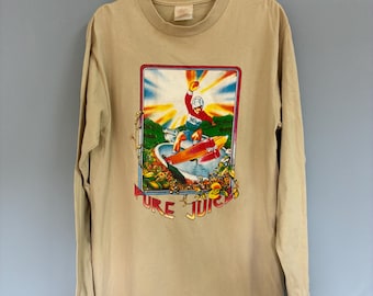 Vintage SIMS Skateboard-T-shirt uit de jaren 90 met lange mouwen