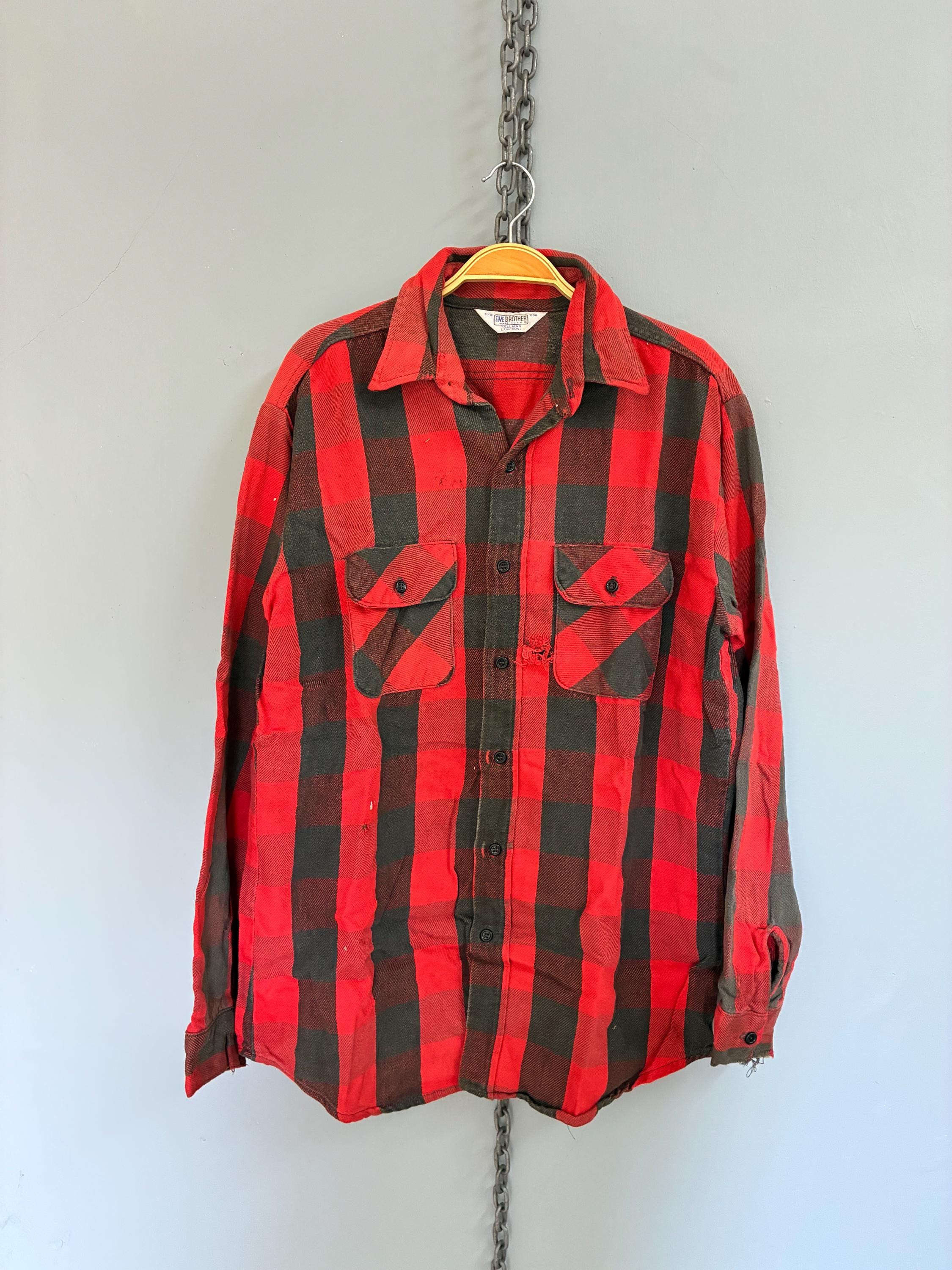 BIGMAC 80s ネルシャツ fivebrother PENDLETON Vintage 80s Five Brother Distressed Flannel Shirt - Etsy