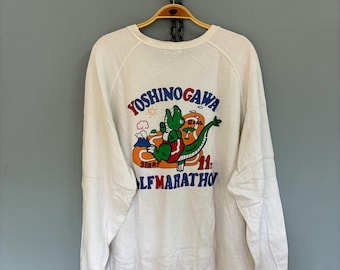 Vintage New Balance Yoshinogawa Halve Marathon-sweater uit de jaren 90