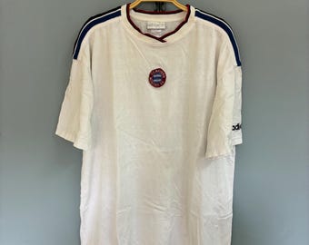 Vintage jaren 90 Adidas F.C. Bayern München EV T shiry
