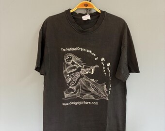 Vintage jaren 90 T-shirt van de National Organization of Mutant Musicians