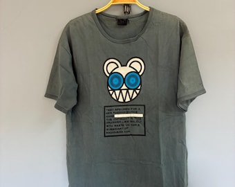 Vtg 2003 Radiohead Hail to the Thief T-shirt Red L Y2K W.A.S.T.E.
