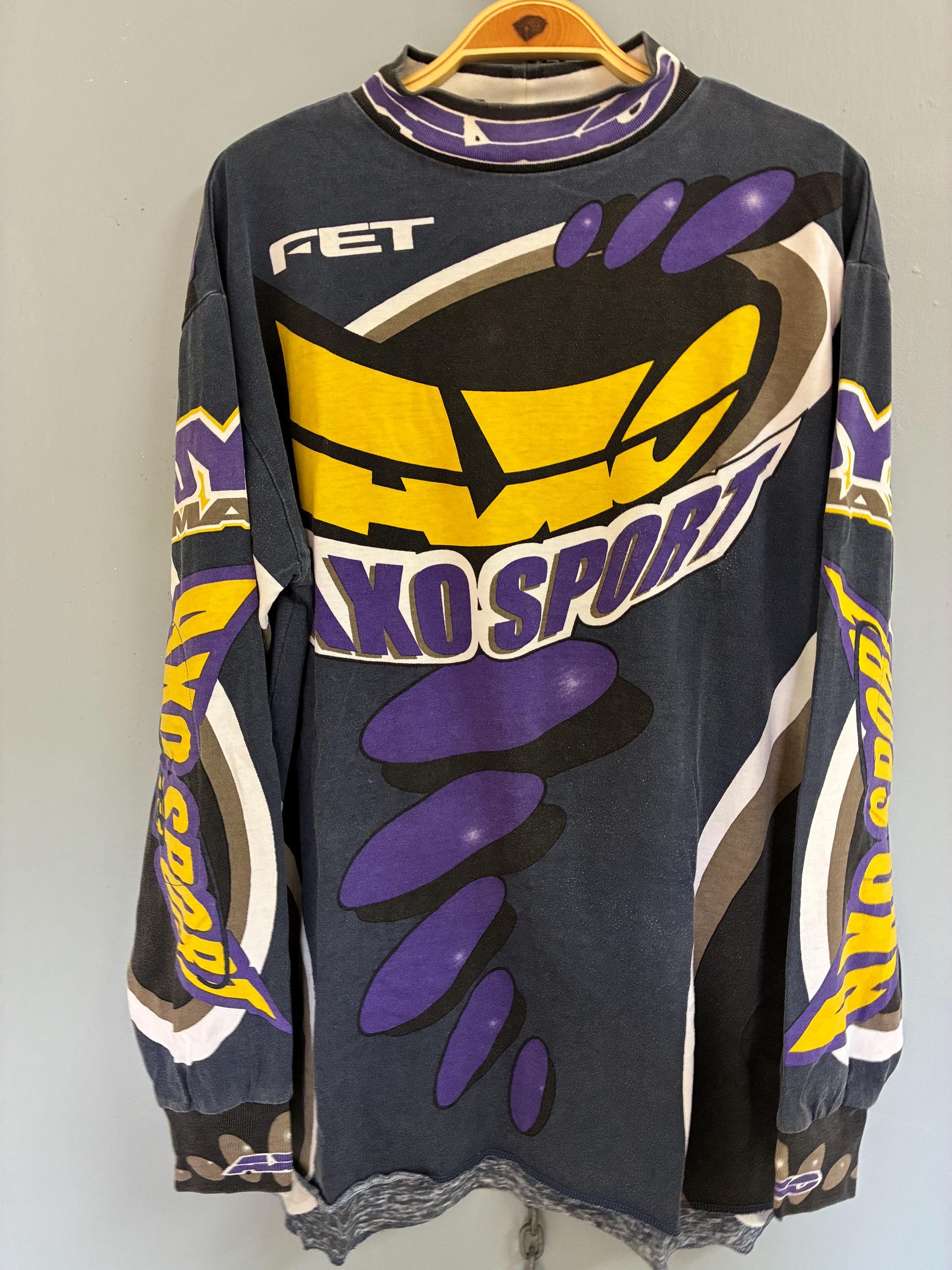 AXO SPORT オフロードジャージ サイズL イエロー モトクロス 希少 Vintage 90s AXO Sport Motocross Jersey - Etsy