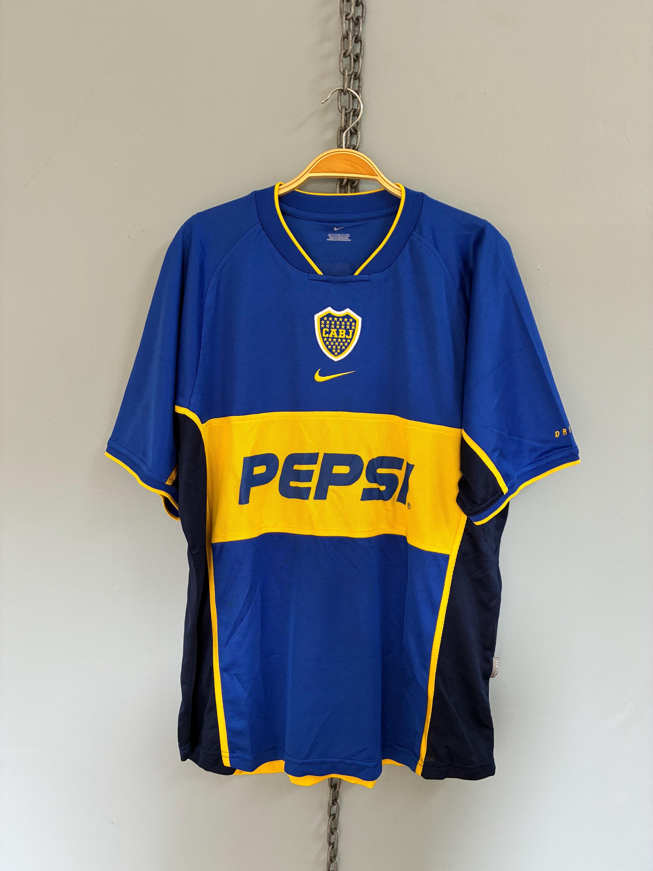 Vintage Y2K Nike Boca Juniors 02-03 Pepsi Jersey - Etsy