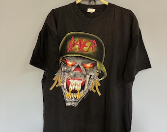 Vintage 90s Slayer Thrash Metal band t shirt