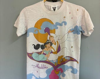 Vintage 90s Aladdin AOP t shirt