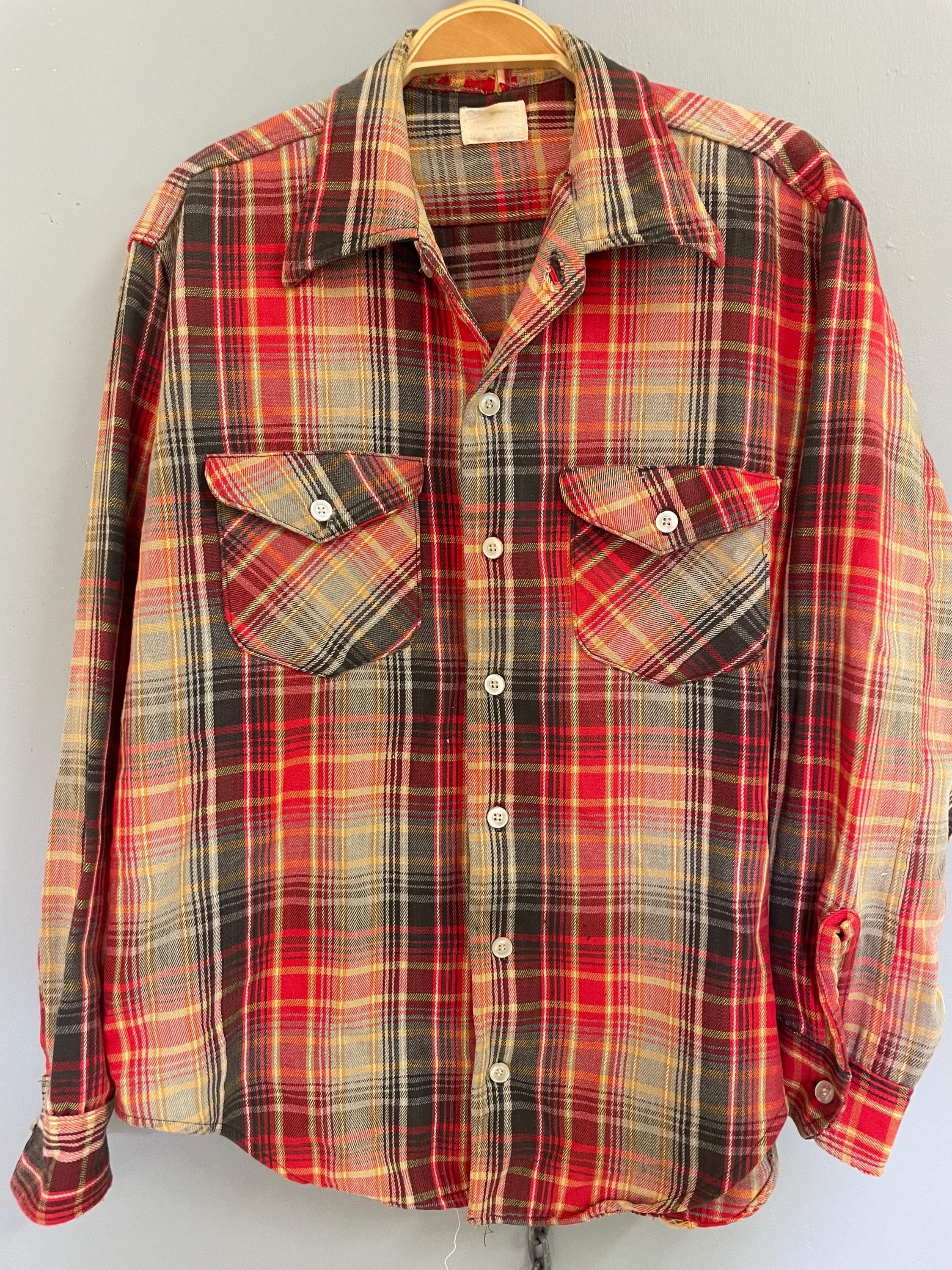 貴重！オンブレ！OSHKOSH 90's VINTAGE ネルシャツ ハンガリー Vintage 80s Oshkosh Flannel Shirt - Etsy