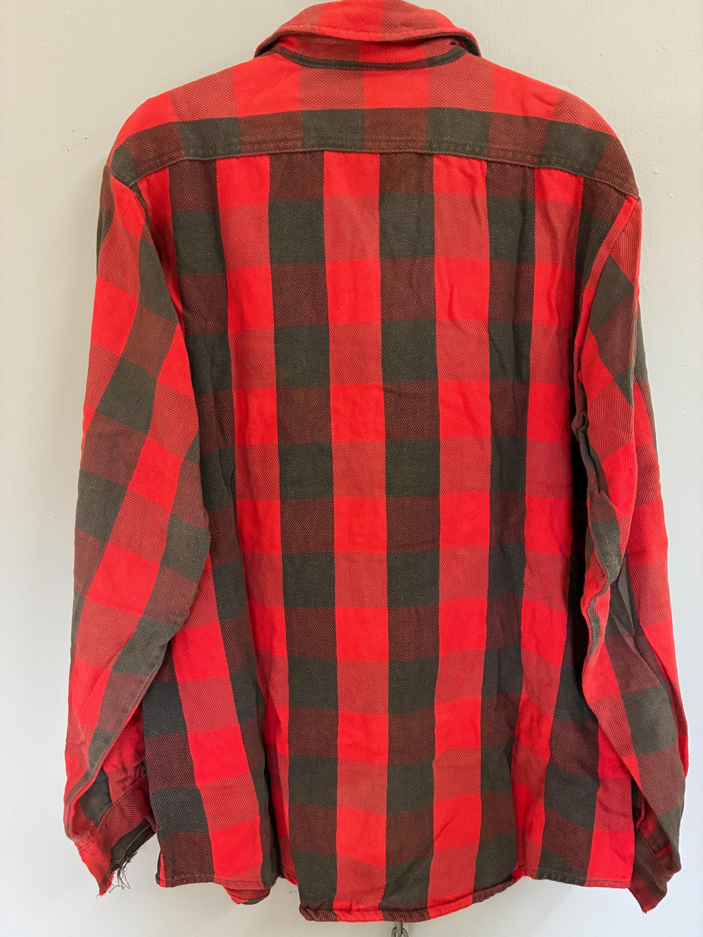 Vintage 80s Five Brother Distressed Flannel Shirt - Etsy