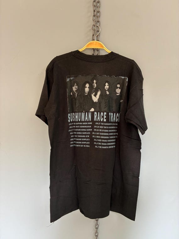 Vintage 90s Skid Row Subhuman Race Track Heavy Metal Band T Shirt