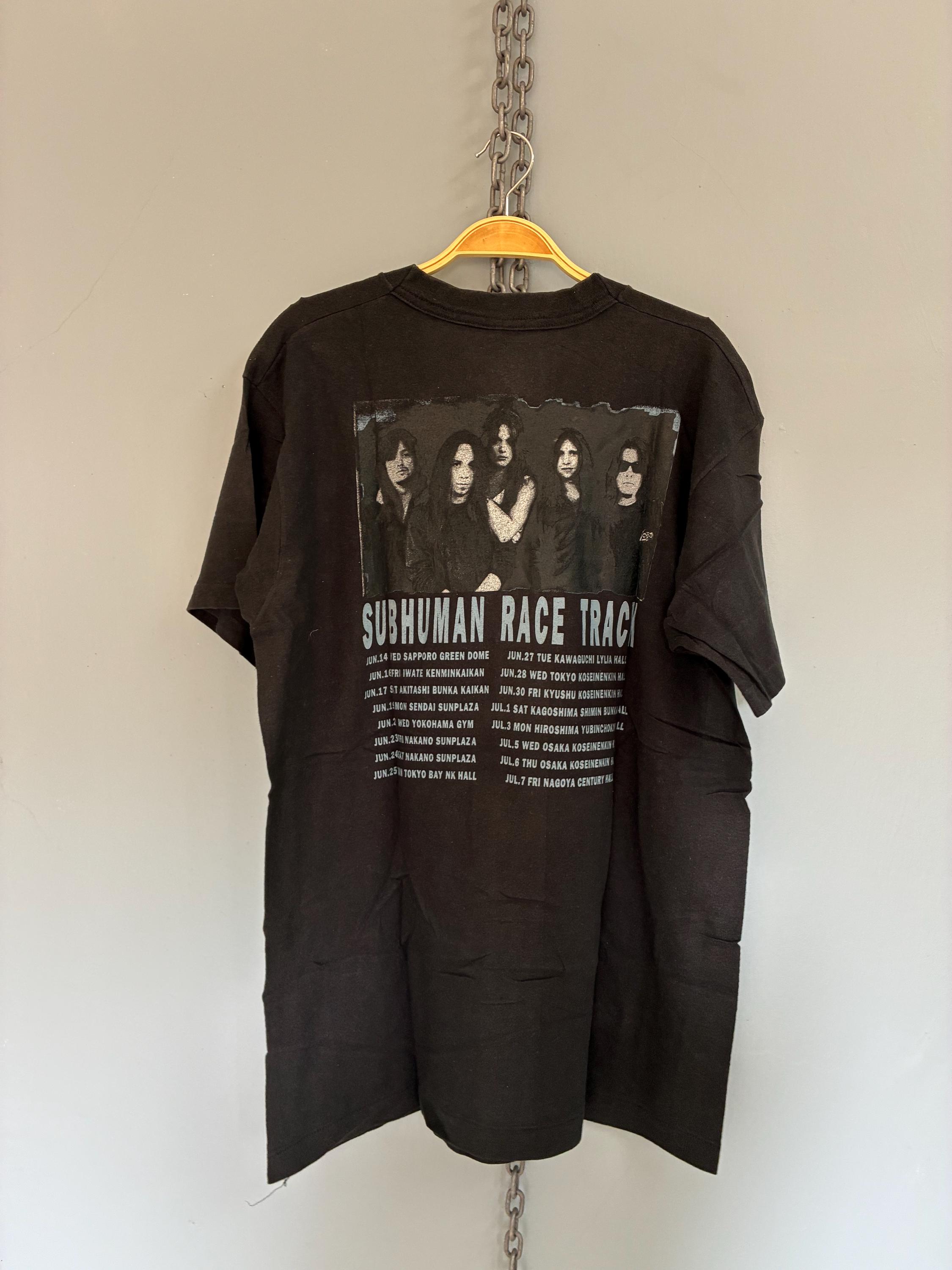 Vintage 90s Skid Row Subhuman Race Track Heavy Metal Band T Shirt