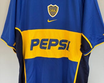 Vintage Y2K Nike Boca Juniors 02-03 Pepsi Jersey - Etsy