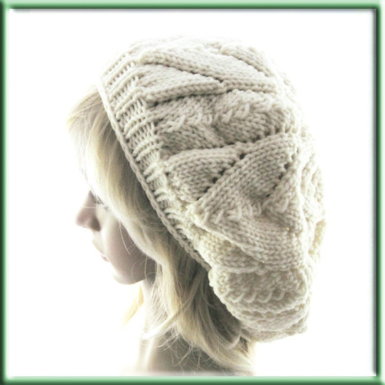 Offwhite Knit Slouch Hat Machine Wash and Dry Made in USA Etsy