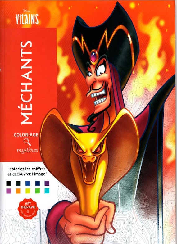 Disney Villains Color by Number Coloring Book for Adults and Teens