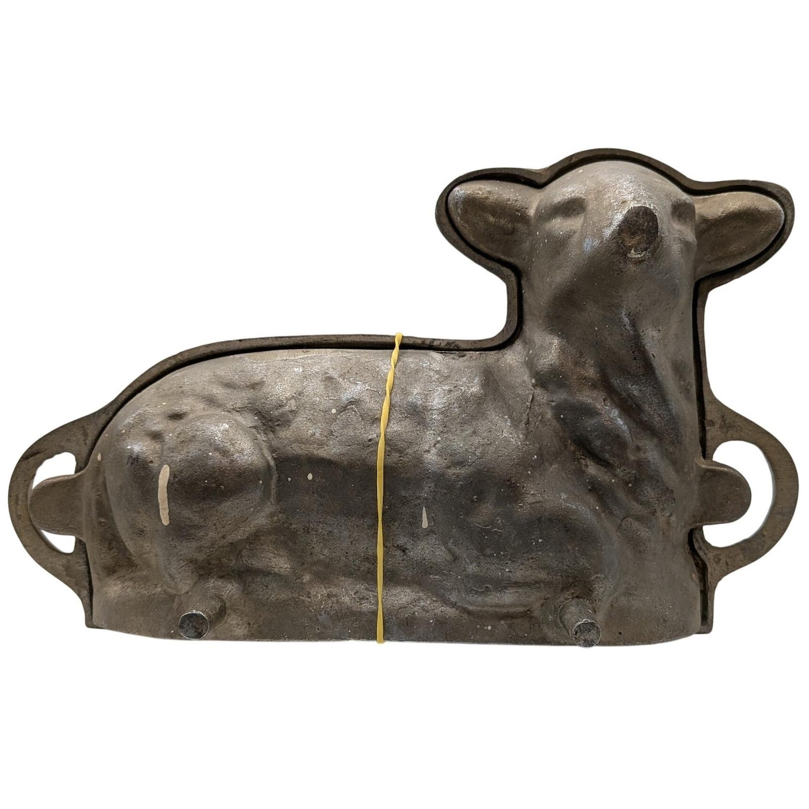 Vintage Cast Aluminum Lamb Cake Mold 2 Piece 3D Easter Spring Baking Pan