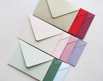 A7 Hochzeitseinladung Umschläge, Luxus Kunstpapier, Euro Klappe, mehrere Farben