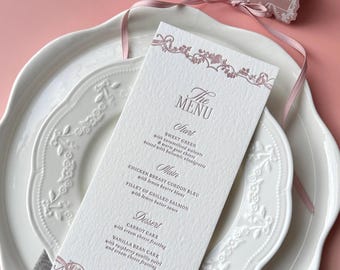 Luksusowy zestaw menu weselnego i kartek z miejscami, personalizowane wycinane karty eskorty, dekoracja stołu weselnego w kolorze palisandru