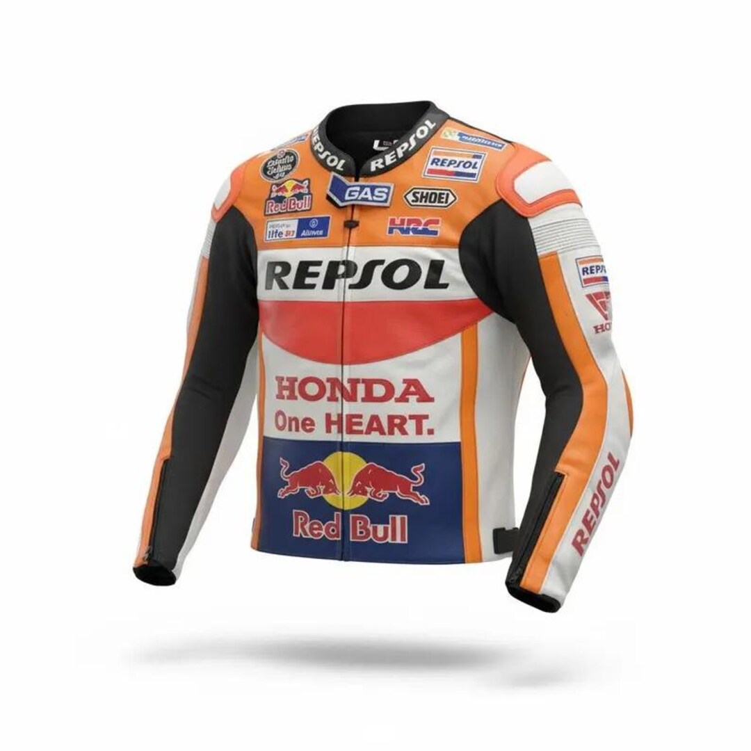 Mens Honda Repsol Motorbike Racing Biker Jacket Motogp Leather ...