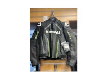 Kawasaki MotoGP Leather Motorcycle Jacket: Cowhide Street Racer Biker