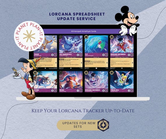 lorcana card tracker Collection (export/import with dreamborn.ink) : r/Lorcana Disney Lorcana Lore Tracker Cards.