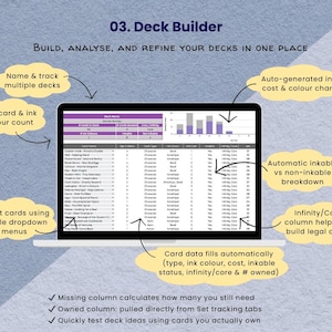 Disney Lorcana Card Tracker Spreadsheet | Deck Builder | Collection ...